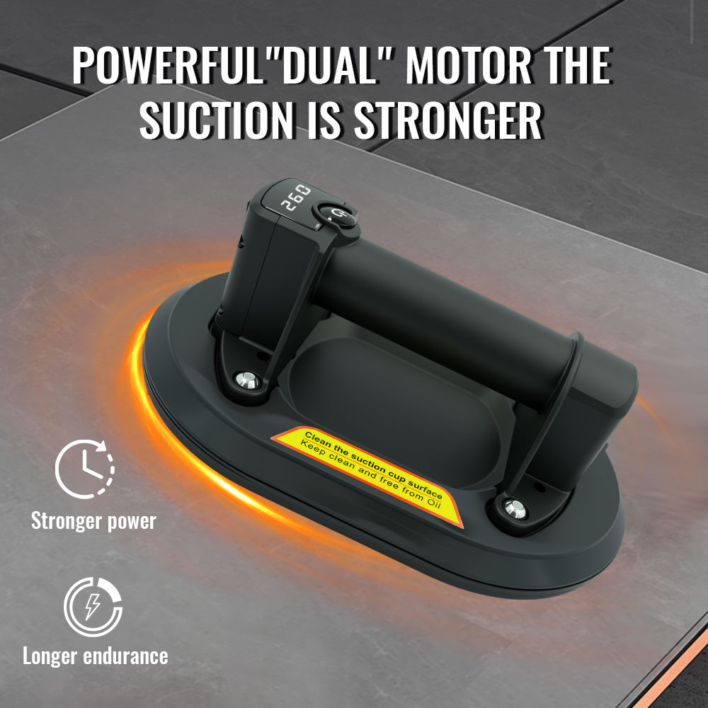 Vacuum Suction Cup Lifter - 260KG Load Large Electric Vacuum Suction