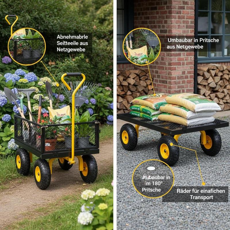 Steel Garden Cart 900 Lbs For  - Heavy Equipment Yard ulasan dan harga