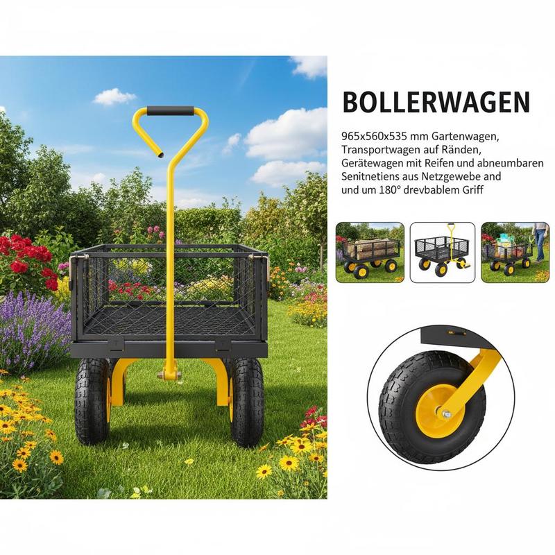 Steel Garden Cart 900 Lbs For  - Heavy Equipment Yard ulasan dan harga