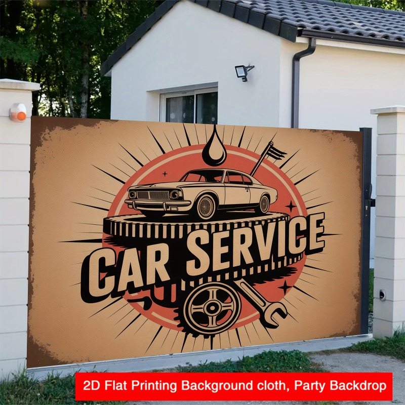 Large retro car service banner - Heavy Equipment Service ulasan dan harga