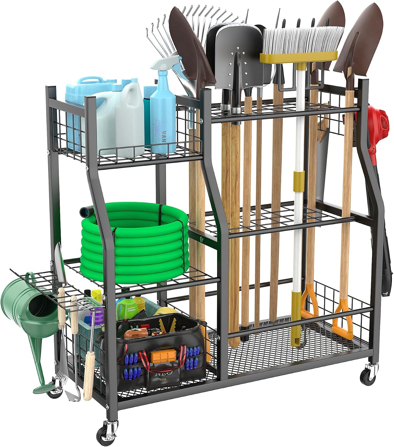 Garden Tool Organizer Rack Wit - Heavy Equipment Yard ulasan dan harga