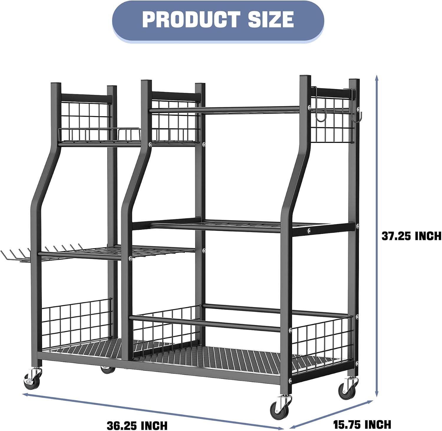 Garden Tool Organizer Rack Wit - Heavy Equipment Yard ulasan dan harga