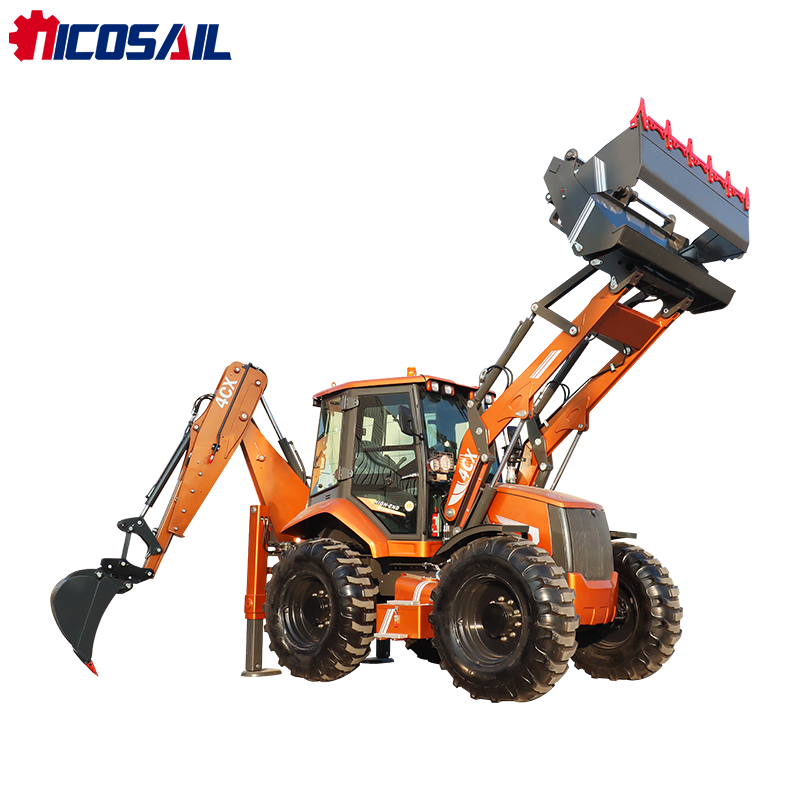 4CX Backhoe Loader Yuchai 4108 - Tractor Backhoe ulasan dan harga