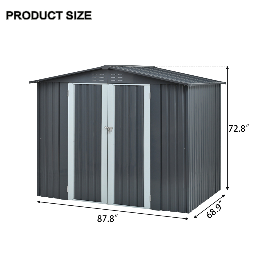 Metal Storage Shed with Double - Heavy Equipment Yard ulasan dan harga