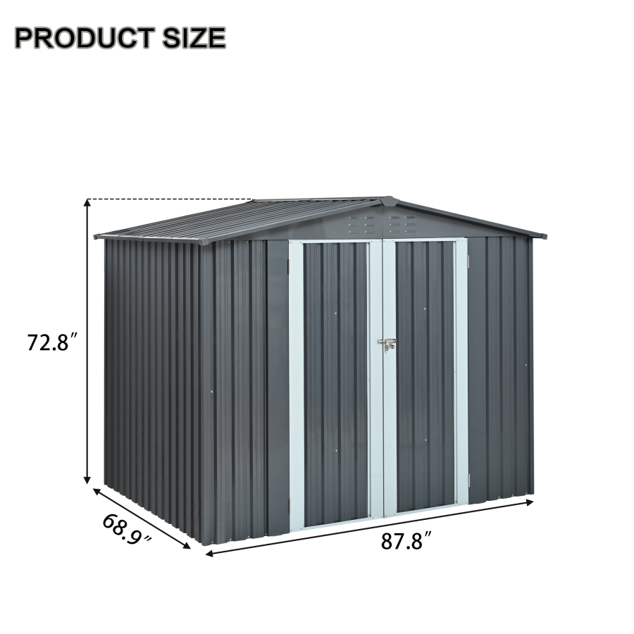 Metal Storage Shed with Double - Heavy Equipment Yard ulasan dan harga