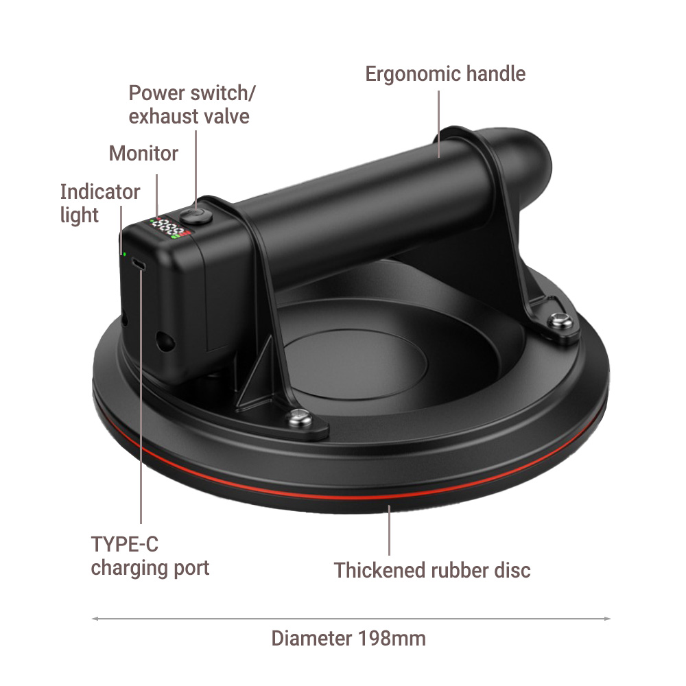 Electric Vacuum Suction Cup 8  - Vacuum Suction Cup Lifter ulasan dan harga